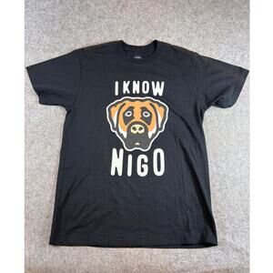 Human Made I Know Nigo Doghead NYC Pop Up T Shirt Mens Medium Black Streetwear
